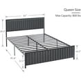 thumbnail image 7 of Taomika Queen Size Modern Faux Leather Upholstered Platform Bed, Grey Bed Frame, 7 of 7