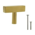 thumbnail image 3 of Brier Series 2 in. (50 mm) Pull Kitchen Hardware Cabinet Handles T-Bar Cabinet & Furniture Knob Solid Gold Brushed Pull - 5 Pack, 3 of 6