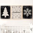 thumbnail image 2 of 2D Flat 3pcs Framed Canvas 3 Black And White Christmas Tree Farmhouse Snow Simple Posters And Prints Canvas Print Mural Living Room Frameless Decorative Canvas Core 12 x 16 inch/ 30 x 40cm, Holiday, 2 of 4