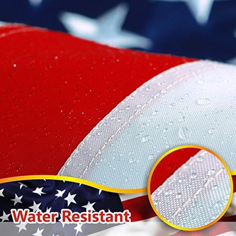 G128 - 8x12 feet American Flag | Embroidered 210D - Embroidered Stars, Sewn Stripes, Brass Grommets, Indoor/Outdoor, Vibrant Colors, Quality Polyester, US USA Flag