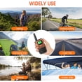 thumbnail image 4 of Walkie Talkies, Long Range Walkie Talkies for Adults with 22 FRS Channels, Family Walkie Talkie with LED Flashlight VOX LCD Display for Hiking Camping Trip (Orange 4 Pack), 4 of 8