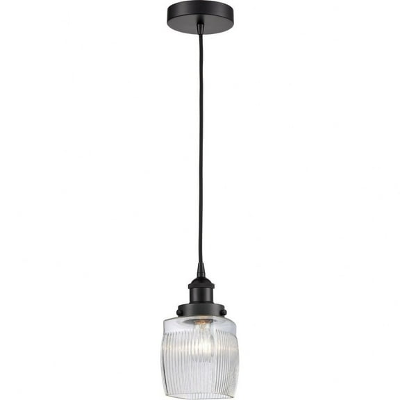 616-1PH-BK-G302-LED-Innovations Lighting-Colton - 1 Light Mini Pendant In Traditional Style-8.5 Inches Tall and 5.5 Inches Wide Matte Black