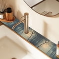 thumbnail image 2 of Yayeee Faucet Mat for Kitchen Sink 14.7" Diatomite Long Splash Guard Pad, Retro Forest, 2 of 7