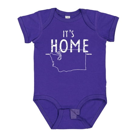 

Inktastic It s Home- State of Washington Outline Distressed Text Gift Baby Boy or Baby Girl Bodysuit