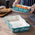 thumbnail image 4 of Baking Dish Casserole Dish Ceramic Lasagna Pan 2-Pcs Bakeware Sets Baking Dishes Baking Set Baking Dish Set, 4 of 7