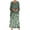 Army Green, variant on Nmnitkp Womens Plus Size Summer Dresses Floral Print Chiffon Dresses Fashion Fake Two-Piece Summer Maxi Dress Crew Neck 1/2 Sleeve Wrap Guest Casual Dresses S-4XL