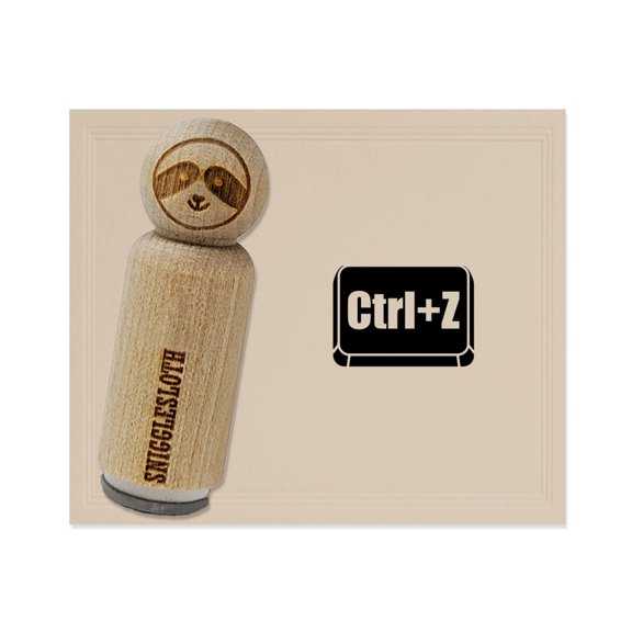 Ctrl Z Undo Button Rubber Stamp for Scrapbooking Crafting Stamping - Small 3/4 Inch