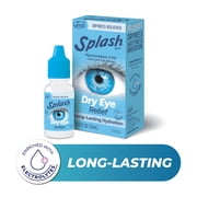 (4 pack) Splash Tears Long Lasting Artificial Tears, Moisturizing Eye Drops for Dryness, Grittiness, Irritation, Daily Use 0.5 Fl Oz