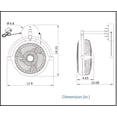 thumbnail image 3 of VIVI-DC 10 In. Wall Mount Swivel fan with Folding Arm (White), 3 of 6