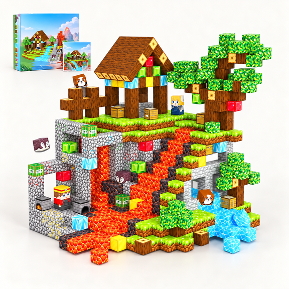 Magnetic Blocks, 100 PCS Magnetic Building Blocks Cube, Stacking Magnet Toys for Kids Toddlers Ages 4-8 8-12, Magnetic Tiles STEM Toys Christmas Birthday Gifts for Boys Girls