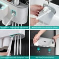 thumbnail image 6 of Uscover Toothbrush Holders for Bathrooms, 4 Cups Toothbrush Holder Wall Mounted with Toothpaste Dispenser - Large Capacity Tray, 2 Cosmetic Drawer - Bathroom Organizer & Bathroom Accessories Set, 6 of 8