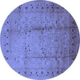 thumbnail image 1 of Ahgly Company Indoor Round Oriental Blue Industrial Area Rugs, 5' Round, 1 of 4