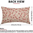 thumbnail image 4 of Pink Floral Pillow Covers 12x20 Set of 2 Vintage Rustic Old Style Cute Small Flower Pink Cream Print Decorative Outdoor Pillowcases Farmhouse Throw Cushion Case Decor for Couch Sofa Bed, 4 of 6