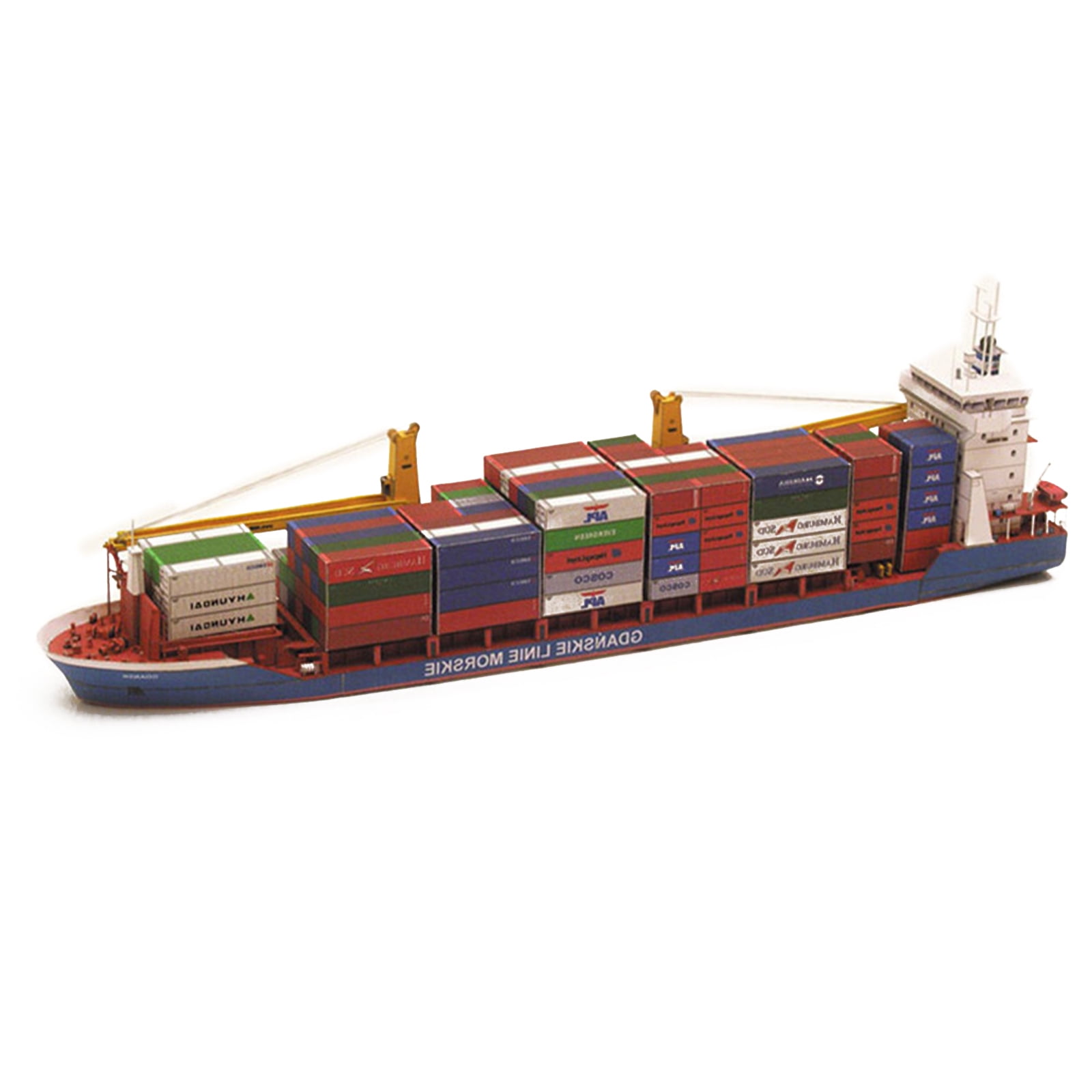 Amazon.com: MOUDOAUER 1/400 Polish Gdansk Cargo Ship Paper