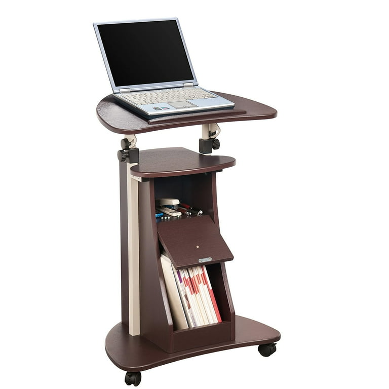 GEEKEO Mobile Standing Desk Adjustable Rolling Computer Desk