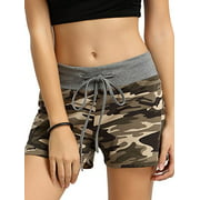 SweatyRocks Camouflage Workout Yoga Shorts Pants Hot Shorts for women M