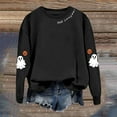 thumbnail image 5 of XIAONU Sweatshirts For Womens Halloween Cute Ghost Long Sleeve Printed Tops Pleasure Baggy Crewneck Pullover Sweatshirt, 5 of 5