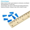 thumbnail image 4 of Uxcell Silicone Rubber Tapered Plug 5mm to 9mm Solid Blue for Powder Coating, Painting, Laboratory Use 15 Pieces, 4 of 5