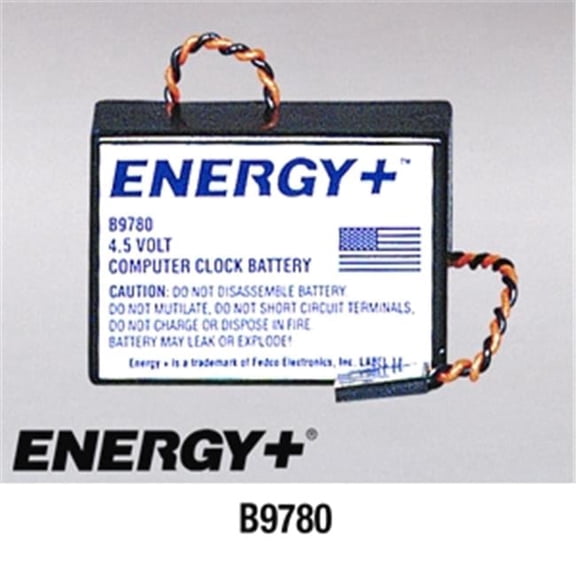 FedCo Batteries Compatible with  ENERGY B9780 Alkaline Battery Pack For Clock Memory Support
