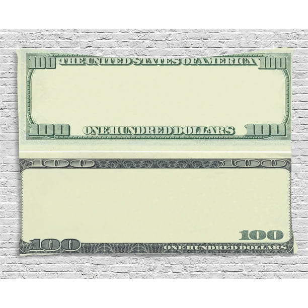 Money Tapestry, Hundred Dollar Bill Century Note Design American