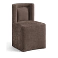 thumbnail image 2 of Meridian Furniture Duvina Brown Chenille Fabric Dining Chair, 2 of 20
