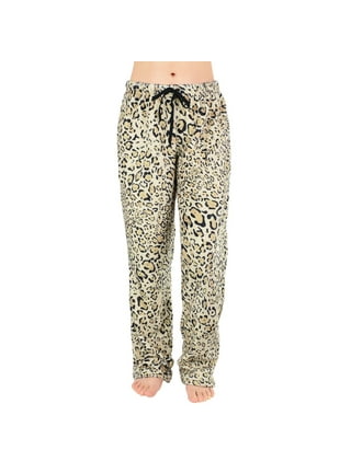 Charmour - Polar fleece pyjama pants - Running wild leopard. Colour:  charcoal. Size: m