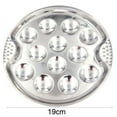 thumbnail image 3 of Zhaomeidaxi Escargot Dish Stainless Steel Snail Escargot Plate 12 Holes Food Plate for Kitchen Hotel Restaurant, 3 of 15