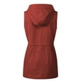 thumbnail image 4 of MixMatchy Women's Hooded Adjustable Drawstring Utility Pocket Anorak Jacket Vest, 4 of 4