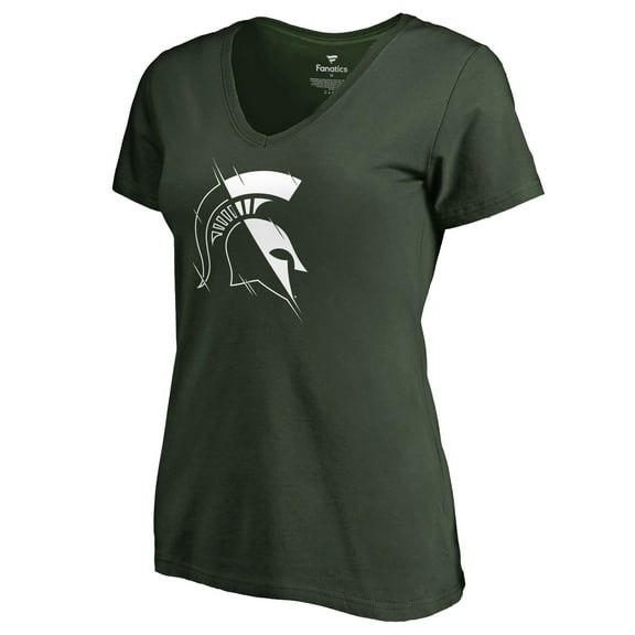 Women's Green Michigan State Spartans X Ray V-Neck T-Shirt