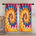thumbnail image 5 of Blackout Kids Curtains,Colorful Rainbow Tie Dye Spiral Pattern Childrens Insulated Curtains Set Of 2,Bedroom Essentials,Toddler Room Decor 52"x63", 5 of 5