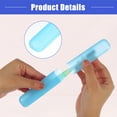 thumbnail image 5 of Vocoste 2 Pcs Plastic Lightweight Traveling Toothbrush Holders Case for Travel Business 7.48"x1.06" Blue Green, 5 of 7