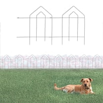 Glamos Wire Folding Picket Top Fence, 20 in H x 57 ft L, Metal Garden Yard Panel