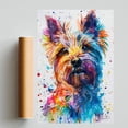 thumbnail image 2 of Skye Terrier Dog Poster Wall Art for Bedroom Living Room Funny Graffiti Dog Picture Cool Dog Decor Wall Art, 2 of 6