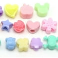 thumbnail image 3 of U8MO 100 Mixed Pastel Color Acrylic Assorted Heart Animal Shape Pony Beads kids Craft, 3 of 5