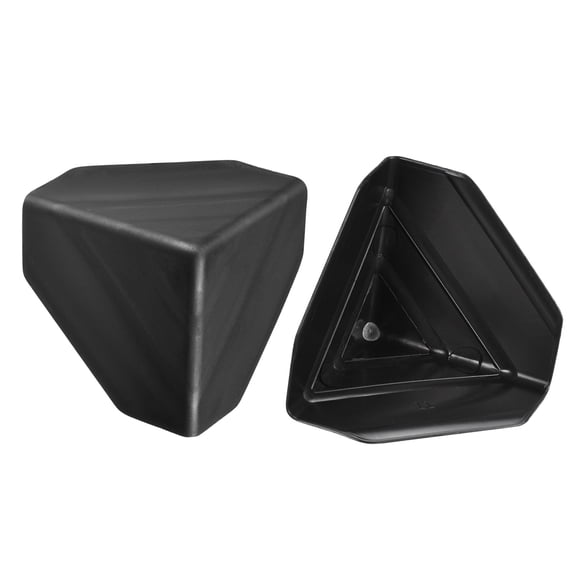 Unique Bargains Corner Protector PP Plastic 3' x 3' x 3' for Carton, Boxes Packaging Black Pack of 24