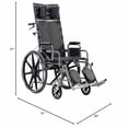 thumbnail image 3 of Silla de ruedas Drive Medical STD22RBDDA Sentra de alta resistencia con brazos de escritorio desmontables y reposapiernas abatibles, color negro, 3 of 3
