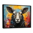 thumbnail image 2 of Designart "Colorful Abstract Sheep composition II" Animals Floater Framed Canvas Wall Art, 2 of 7