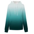 thumbnail image 3 of UAMVSH Hoodies for Women Plus Size Fall Long Sleeve Drawstring Pullover Tops Fashionable Gradient Color Basic Hooded Sweatshirts with Pockets(X-Large,White 3), 3 of 4