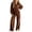 Brown C, variant on Girls' Clothing Sets 2 Piece Solid Long Sleeve Round Neck Knit Cardigan with Long Pants Set for 5-14 Years