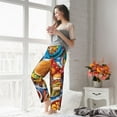 thumbnail image 5 of Salouo Vibrant Picnic Food Spread Print Women's Pajama Pants Casual Loose Sweatpants PJs Flowy Pants Drawstring Palazzo for Women Wide Leg Pants Lounge Pajama -Medium, 5 of 8