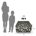 thumbnail image 3 of Floral Rectangle Pouf, Victorian Flowers Butterflies and Leaves Spring Freshness, Under Desk Foot Stool for Living Room Office Ottoman with Cover, 25", Dark Grey Champagne, by Ambesonne, 3 of 4