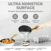 Granitestone 15 Piece Pots and Pans Set Nonstick Cookware Set, Pot and Pan Set, Kitchen Cookware Sets, Induction Cookware Set, Frying Pan Set, Pot Set Induction Cookware, Dishwasher Safe, Cream White