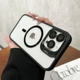 thumbnail image 2 of Dteck for iPhone 15 Plus Case, Compatible with MagSafe ,Built-in Camera Ring Stand,with Individual Camera Cover, Translucent Matte PC + TPU Military-Grade Drop Protection Magnetic Case,Black, 2 of 9