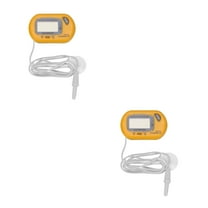 HOMEMAXS  Set of 2 Thermometer Aquarium Meat Thermometers Digital Temperature Gauge Yellow