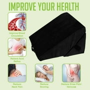 Bed Wedge Pillow - Adjustable 9&12 Inch Folding Memory Foam Incline Cushion System for Legs and Back Support Pillow - Acid Reflux, Anti Snoring, Heartburn, Reading – Machine Washable