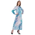 thumbnail image 2 of Bimba Robe Chemise Maxi Imprimée à Manches Longues pour Femmes, Coupe Ample Décontractée, Boutonnée, 2 of 7