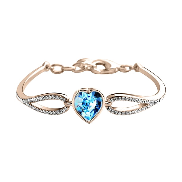 Corazón de melocotón pulsera de cobre blanco pulsera de platino Mujer Novia Joyería Hombres y Mujeres Pareja pulsera