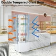 thumbnail image 4 of Adoolla 7.6 Cu.Ft. Commercial Display Refrigerator for Bakery, Upright Refrigerated Display Case with LED Lighting & Wheels, 4 of 8
