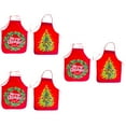 thumbnail image 6 of BERTDOMD 6-Pack Christmas for Adults, Holiday Kitchen Aprons with Wreath and Christmas Tree Designs, 6 of 6