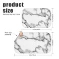 thumbnail image 3 of White and Black Marble Pattern Bath Mat Set Of 2,Non-Slip Rug for Bathroom,Kitchen,Bedroom,Entrance, 30x17 and 23.5x15.7 Inches, 3 of 5